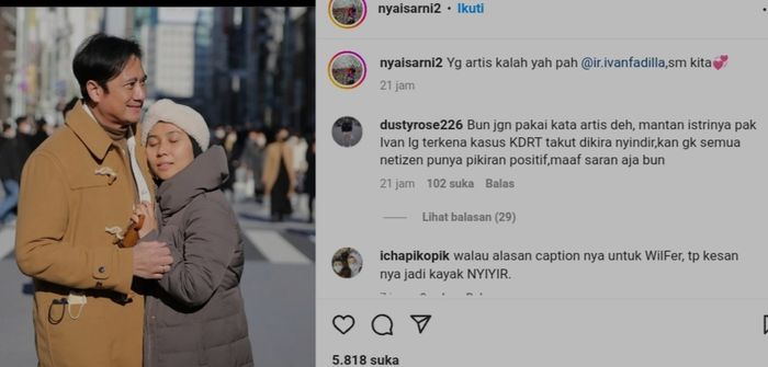 Postingan istri baru Ivan Fadilla disebut sindir Venna Melinda