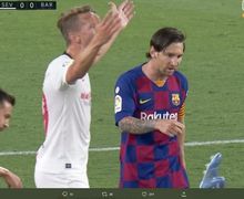 VIDEO - Termakan Emosi Tapi Kebal Kartu Kuning, Messi Dorong Bek Sevilla Sampai Terjungkal!