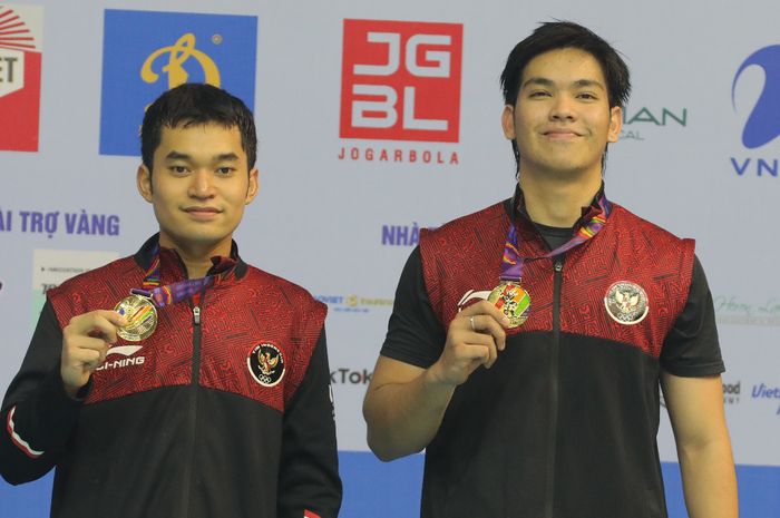 Pasangan ganda putra Indonesia yang tampil pada Singapore Open 2022, Leo Rolly Carnando/Daniel Marthin.
