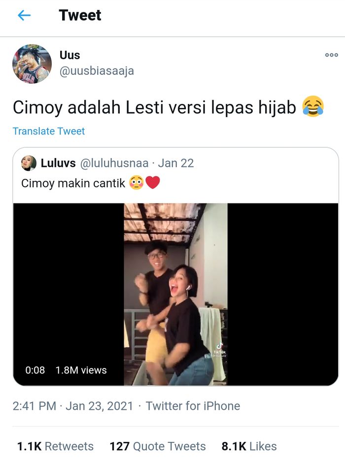 Uus komentari kemiripan Cimoy dan Lesty