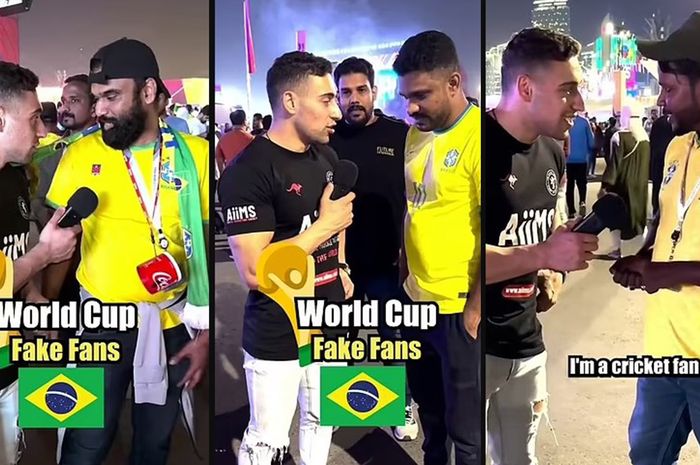 TikTokers asal Australia menghampiri para penggemar Brasil yang ia sebut sebagai 'penggemar plasu' dan mewawancarai mereka setelah laga antara Brasil dan Sebia di Piala Dunia 2022 Qatar.