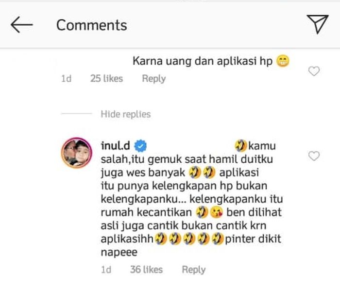 Nyinyiran netizen soal kecantikan Inul Daratista