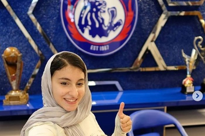 Pebulutangkis asal Iran, Samin Khojasteh berkunjung ke kantor Arema FC.