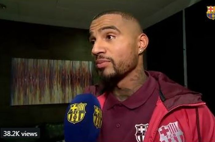 Kevin-Prince Boateng terpukau melihat aksi rekan setimnya di Barcelona, Lionel Messi ketika bermain di atas lapangan