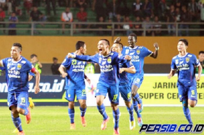 Persib Bandung saat menjuarai ISL 2014