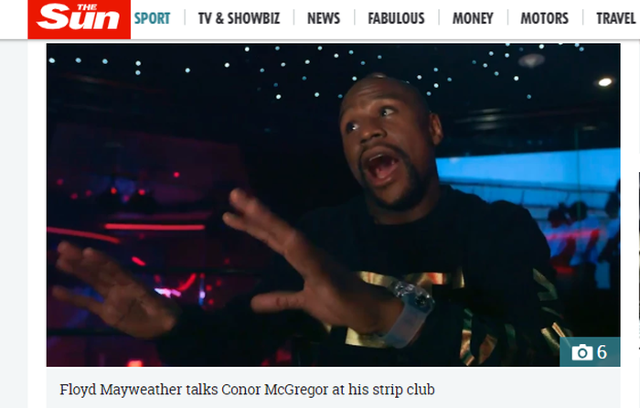 Potret Floyd Mayweather saat berbicara tentang klub malamnya