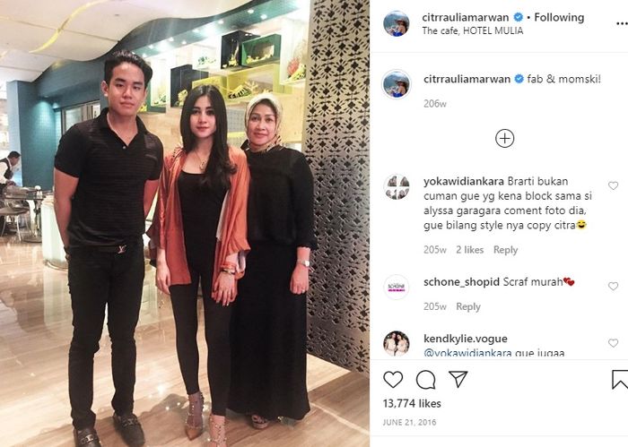Fabian sudah dekat dengan orang tua Citra