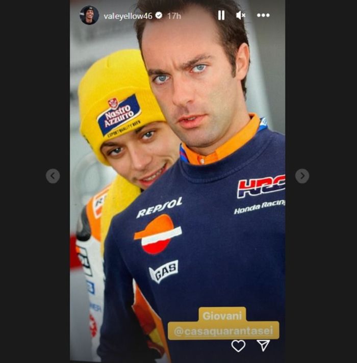 Unggahan foto lawas Valentino Rossi saat masih bersama Honda