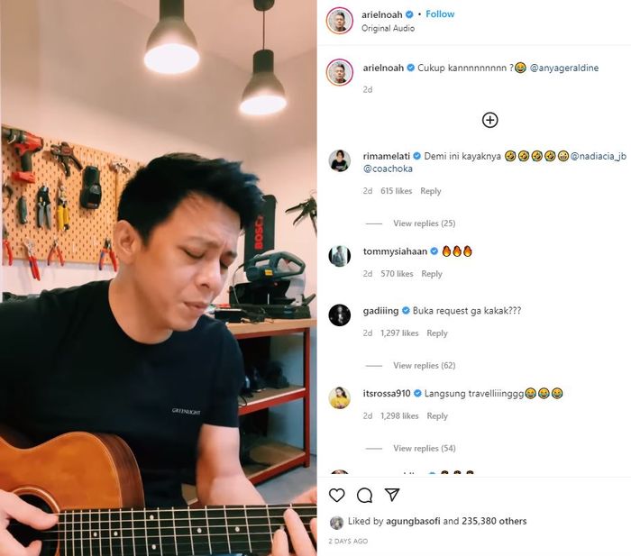 Postingan Ariel NOAH