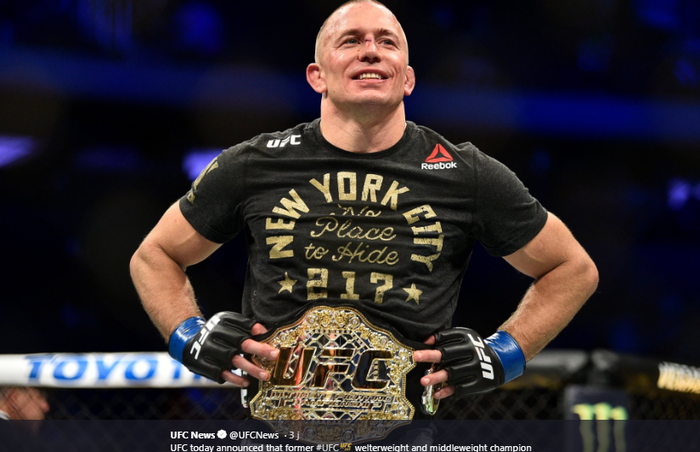 Legenda UFC, Georges St-Pierre (GSP), dinobatkan sebagai Modern Wing of the UFC Hall of Fame. Gelar tersebut dinobatkan pada ajang UFC 249 di VyStar Veterans Memorial, Jacksonville, Florida, Sabtu (9/5/2020) atau Minggu WIB. 