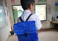 Cerita Hari Ayah: Tidak Mampu Beli Tas untuk Putranya, Sang Ayah Membuat Tas Ayaman dari Tali Rafia, Ini Potret Tasnya!