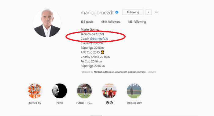 profil Mario Gomez di Instagramnya, Jumat (3/1/2019)