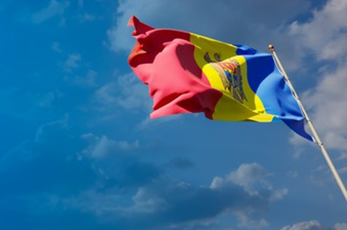 Bendera Moldova. Ilustrasi negara pemilik militer paling miskin di dunia.
