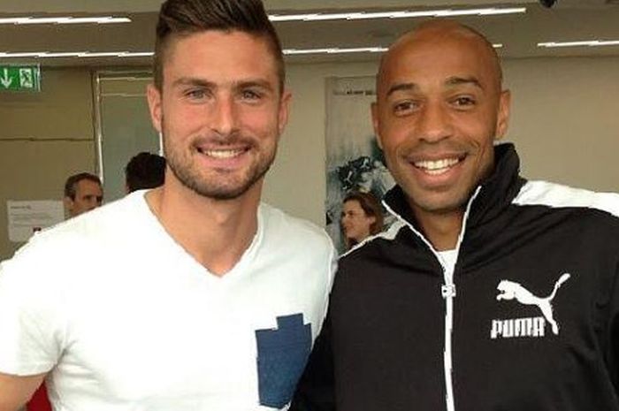 Oliver Giroud dan Thierry Henry