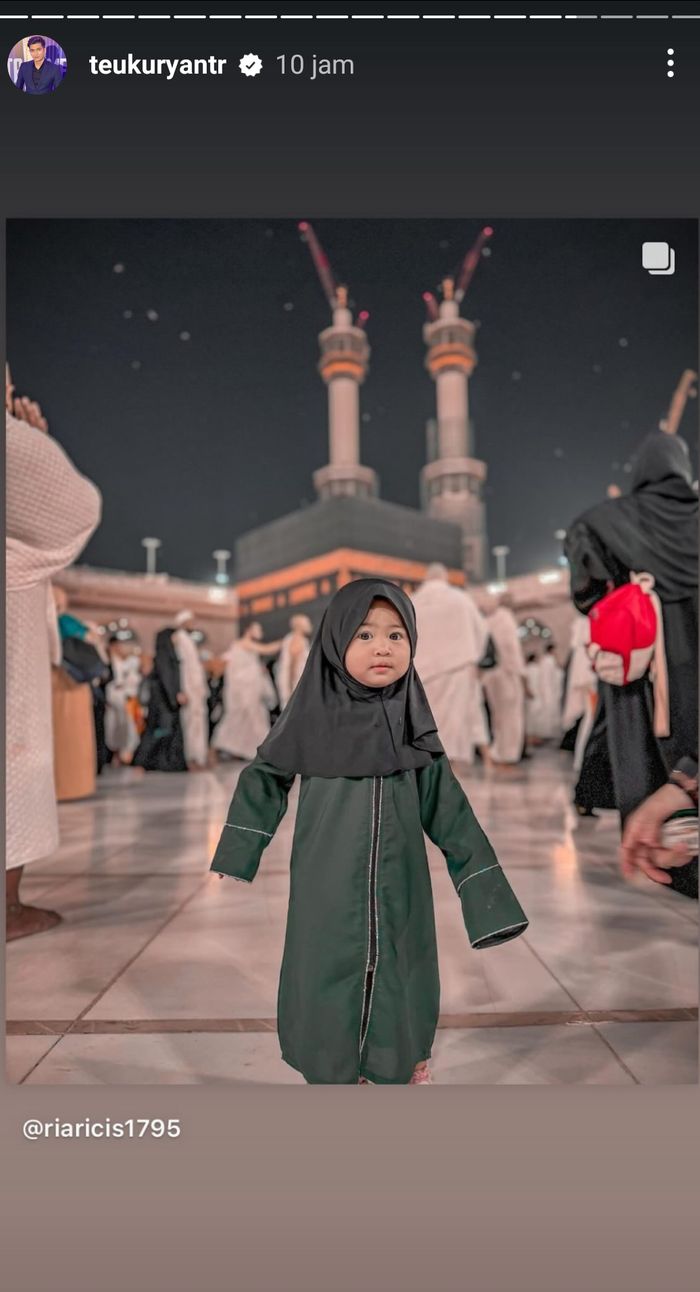 Teuku Ryan memposting ulang unggahan Ria Ricis.