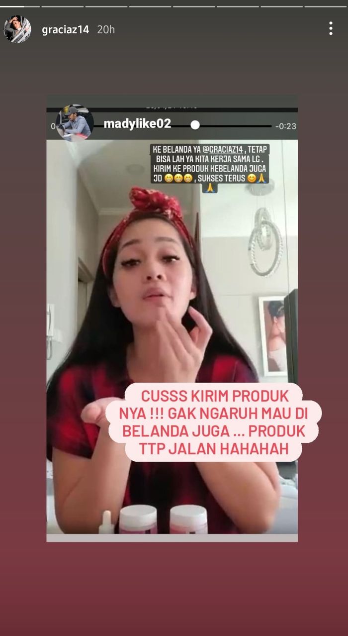 Teman Gracia Indri isyaratkan kepindahan sang aktris ke Belanda.