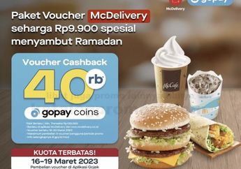 Promo McD, Beli Paket GoPay Cuma Rp9.900 Ada Voucher Cashback 40 Persen