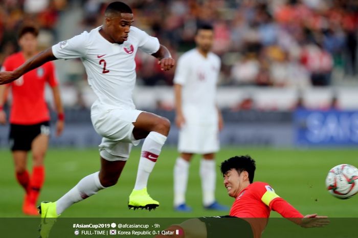 Laga  perempat final Piala Asia 2019 antara Qatar Vs Korea Selatan di Zayed Sports City Stadium, Jum