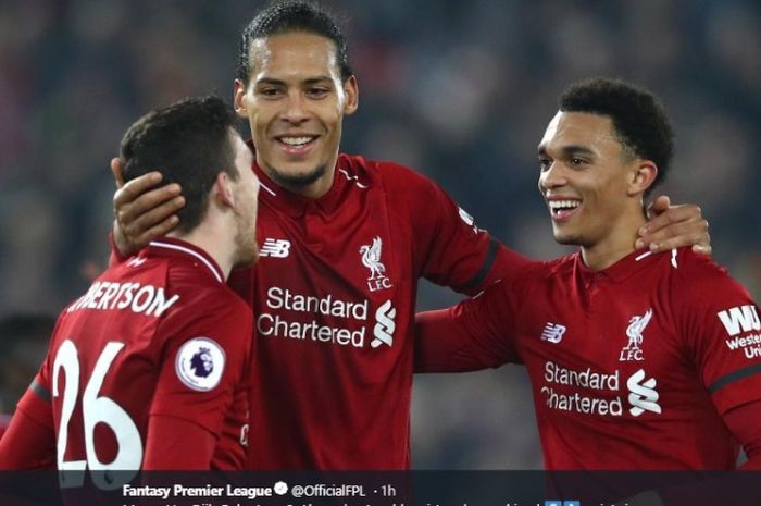 Bek Liverpool, Virgil van Dijk, Andy Robertson, dan Trent Alexander-Arnold.