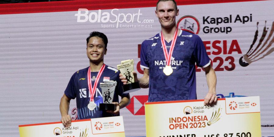 China Open 2023 - Belum Punya Riwayat Gelar, Viktor Axelsen Harus Sungkem ke Anthony Ginting