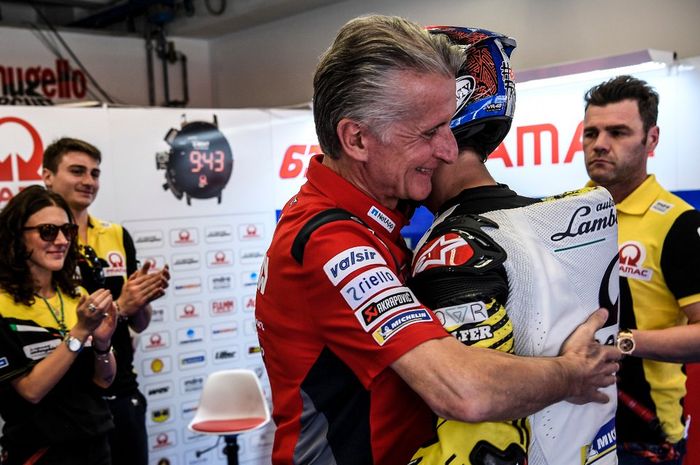 Momen ketika Francesco Bagnaia menyelesaikan sesi FP2 MotoGP Italia 2019 dengan menjadi yang tercepat.