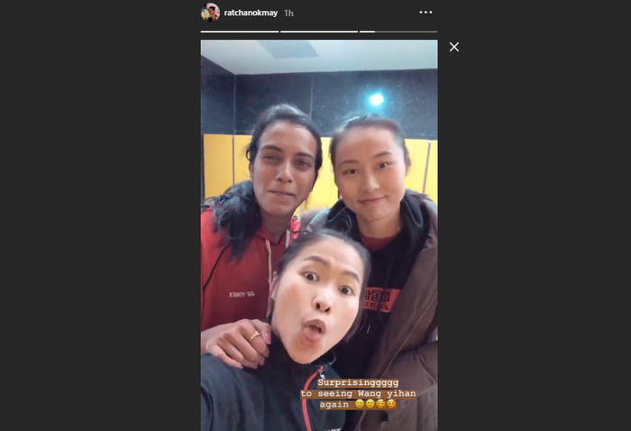 Selfie Ratchanok Intanon bersama Pusarla Venkata Sindhu dan Wang Yihan