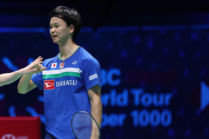 Pasangan ganda campuran Jepang, Yuta Watanabe/Arisa Higashino, pada babak semifinal All England Open 2021 di Utilita Arena, Birmingham, Inggris, Sabtu (20/3/2021).