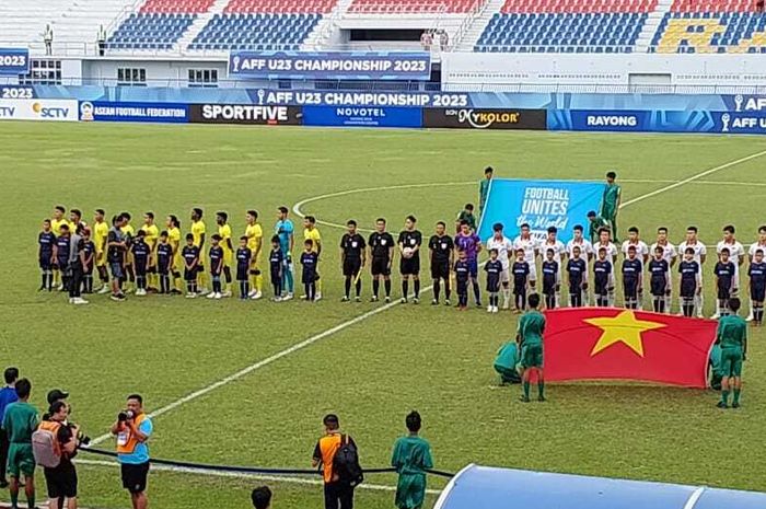 Vietnam vs Malaysia di semifinal Piala AFF U-23 2023.