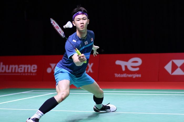 Pebulu tangkis tunggal putra Malaysia, Lee Zii Jia, pada BWF World Tour Finals 2021 di Bali International Convention Centre, Nusa Dua.