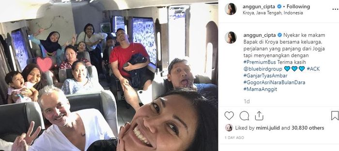 Unggahan Anggun dalam instagram pribadinya