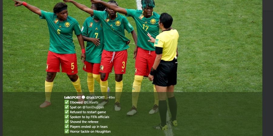 Piala Dunia Wanita 2019 - VAR Bikin Pemain Kamerun Menangis dan Tuduh FIFA Lakukan Aksi Rasialis