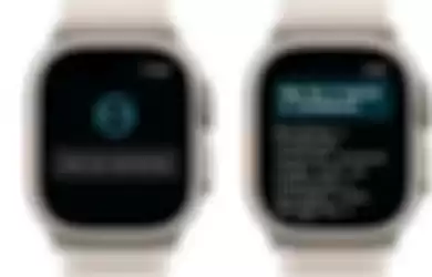 Ilustrasi menggunakan ChatGPT di Apple Watch.