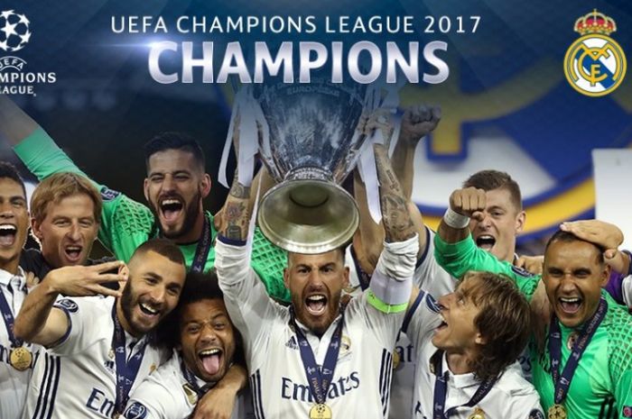 Real Madrid saat jadi juara Liga Champions 2016-2017