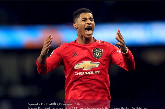 Penyerang Manchester United, Marcus Rashford.