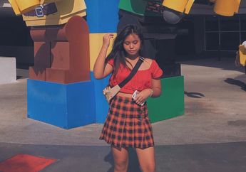 Kece Maksimal! Intip Gaya Anak Kedua Eko Patrio Pakai 3 Rok Mini Motif Plaid