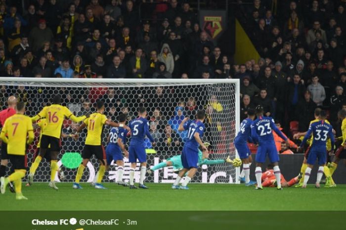 Chelsea saat bertandang ke markas Watford di Liga Inggris, Minggu (3/11/2019).