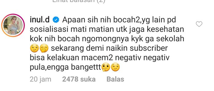 Inul Daratista komentari Indira