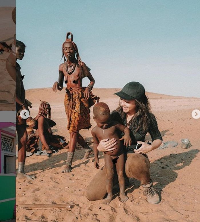 Kedekatan Nikita Willy dengan penduduk desa Himba, Namibia, Afrika Selatan
