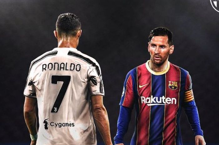 Megabintang Juventus, Cristiano Ronaldo, akan berjumpa dengan megabintang Barcelona, Lionel Messi, dalam laga Grup G Liga Champions 2020-2021.