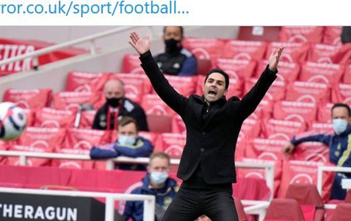 Pelatih Arsenal, Mikel Arteta.