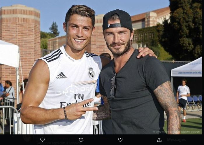 Cristiano Ronaldo dan David Beckham.