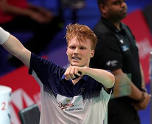 Final Indonesia Masters 2019 - Detik-detik Anders Antonsen Tirukan Selebrasi Jonathan Christie