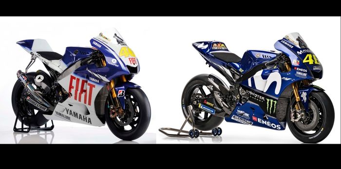 Yamaha YZR-M1 (2009) vs Yamaha YZR-M1 (2018)