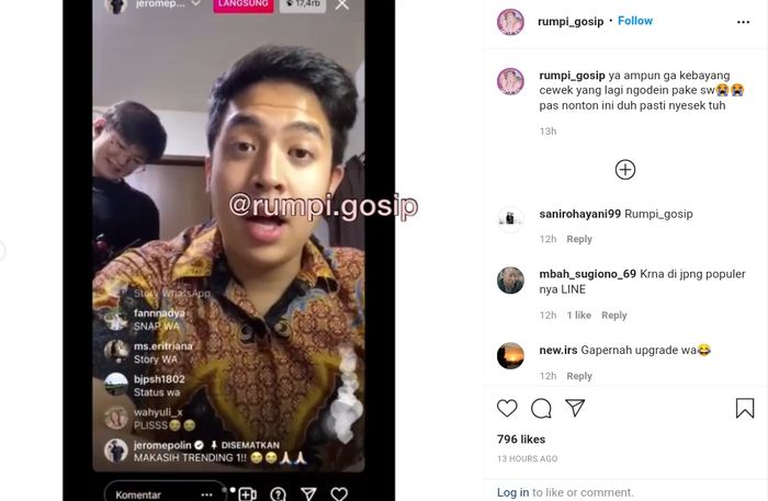 Jerome Polin mengaku tidak tahu fitur WhatssApp yang satu ini.