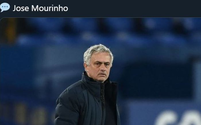 Reaksi Jose Mourinho saat masih menukangi Tottenham.