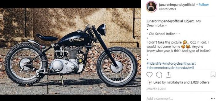 Motor Indian Arrow 149 impian Chef Juna