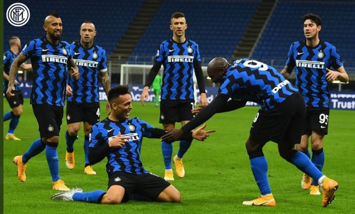 Gol Lautaro Martinez memastikan Inter Milan menang 4-2 atas Torino dalam lanjutan Liga Italia di Giuseppe Meazza, 22 November 2020.