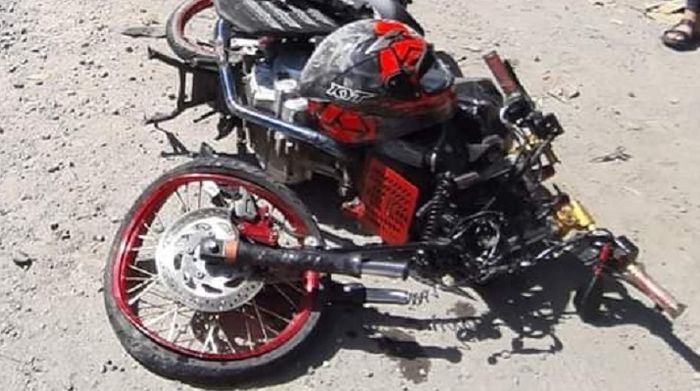 Kecelakaan seorang pemudik pengendara motor