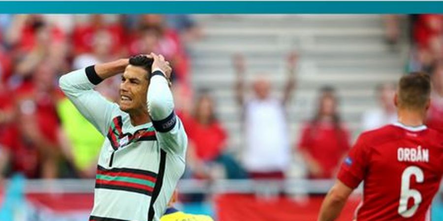Hasil EURO 2020 - Cristiano Ronaldo Buang Peluang Gol 100 Persen, Portugal Ngamuk dalam 4 Menit