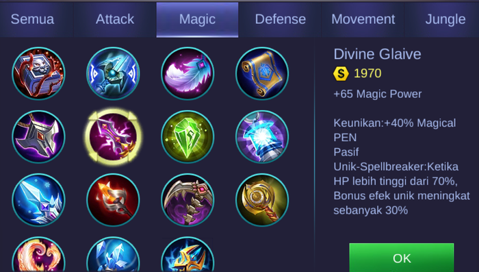 Item Build Divine Glaive